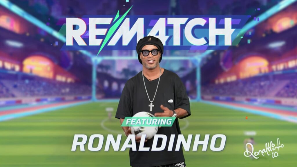 credito de imagem para o rematch
Ronaldinho Gaúcho é Personagem Jogável em Rematch