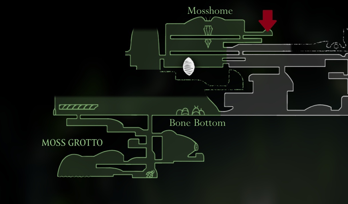 Localização dos Mossberries em Hollow Knight: Silksong- Dropraro
