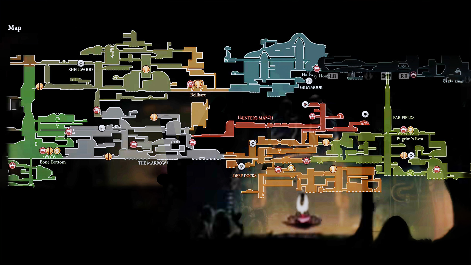 Mapa Completo de Silksong - 16 Áreas Exploráveis | Dropraro