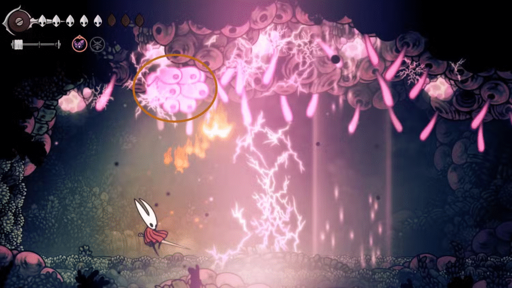Hornet obtendo Filamento Volt em Silksong | Dropraro