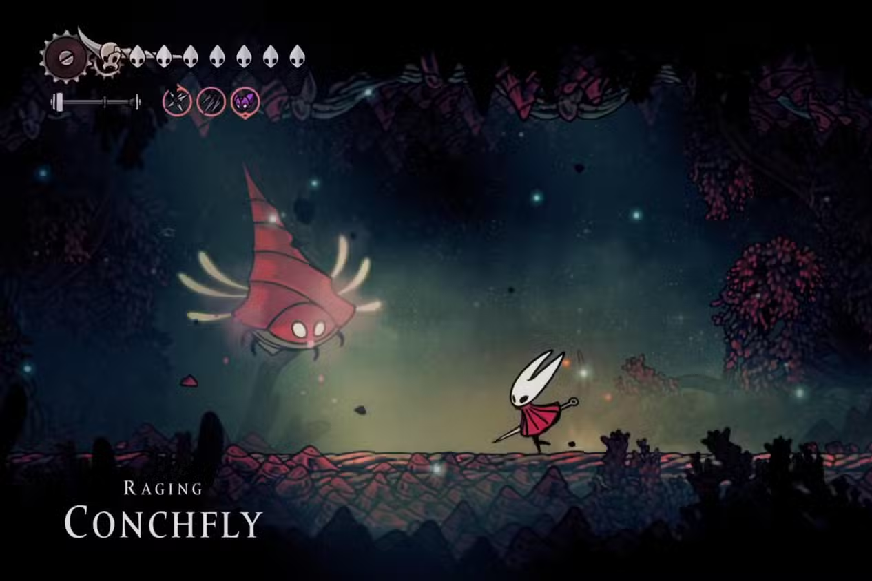 Raging Conchfly Como obter o Conchcutter em Silksong
