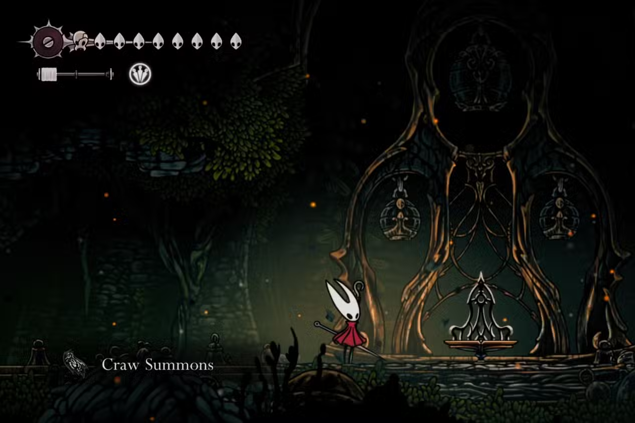 Invocação de Craw em Hollow Knight Silksong - Dropraro